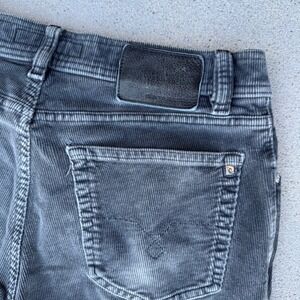 Pierre Cardin Deauville Men Corduroy Pants Charcoal‎ Straight Leg 34x30